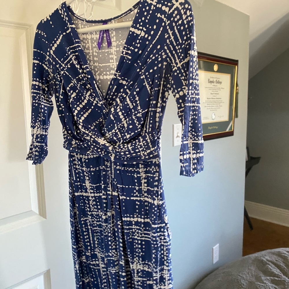 Seraphine maternity  Blue Long Sleeve Dress